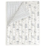 Organic Kids Quilt - Astro & Navy Blue Stripes (Open Box)