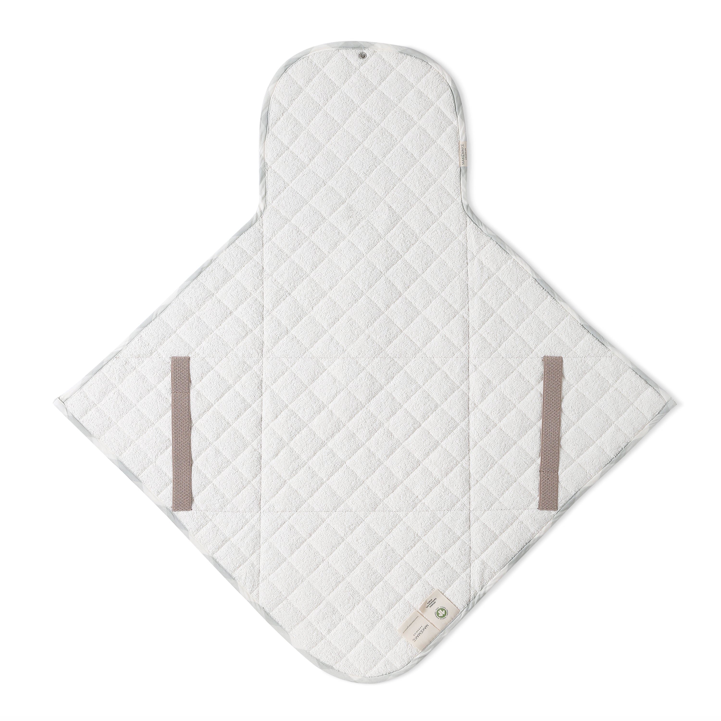 Organic Portable Changing Mat - Plaid Grey - Makemake Organics