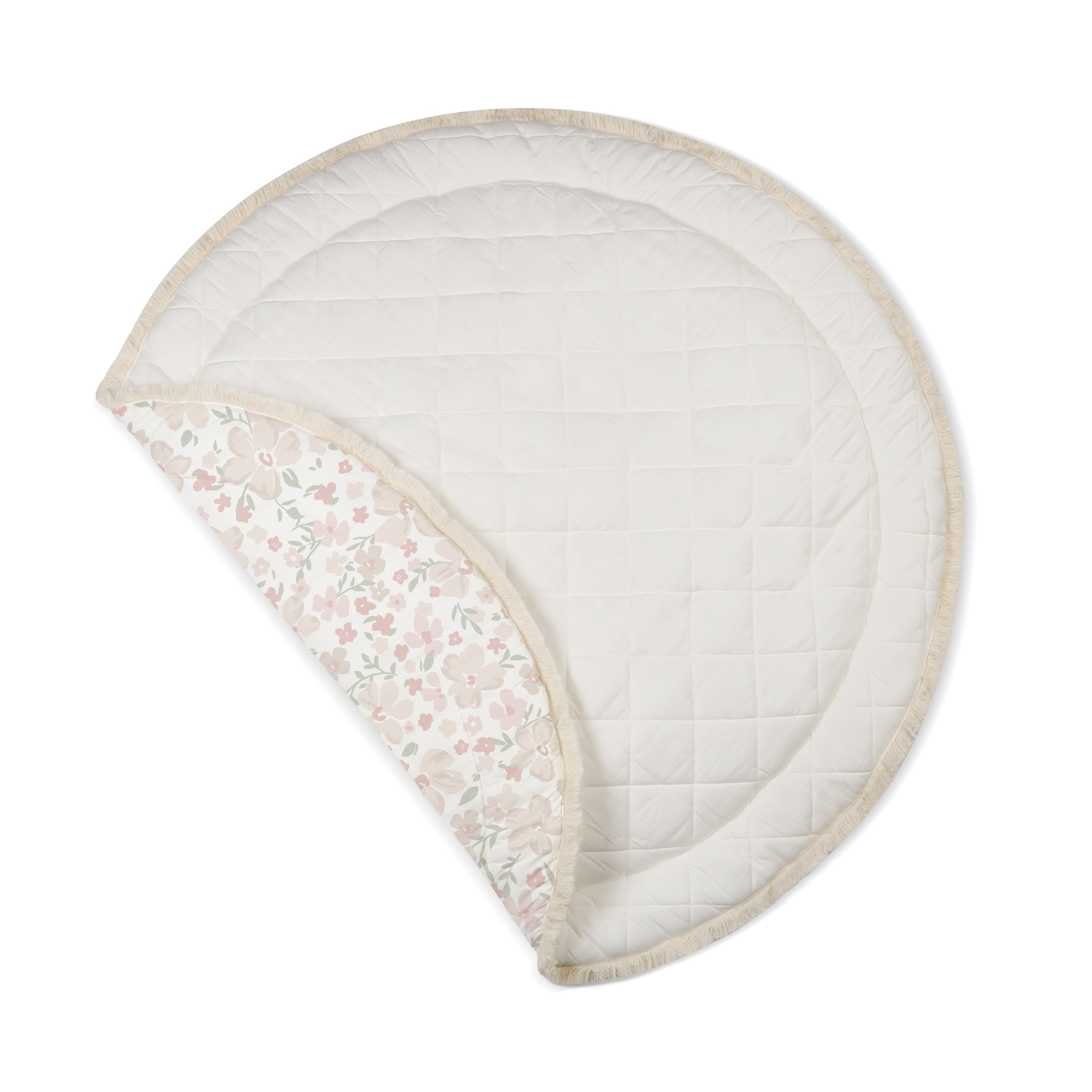 Organic Cotton Quilted Play Mat - Blossom - Makemake Organics