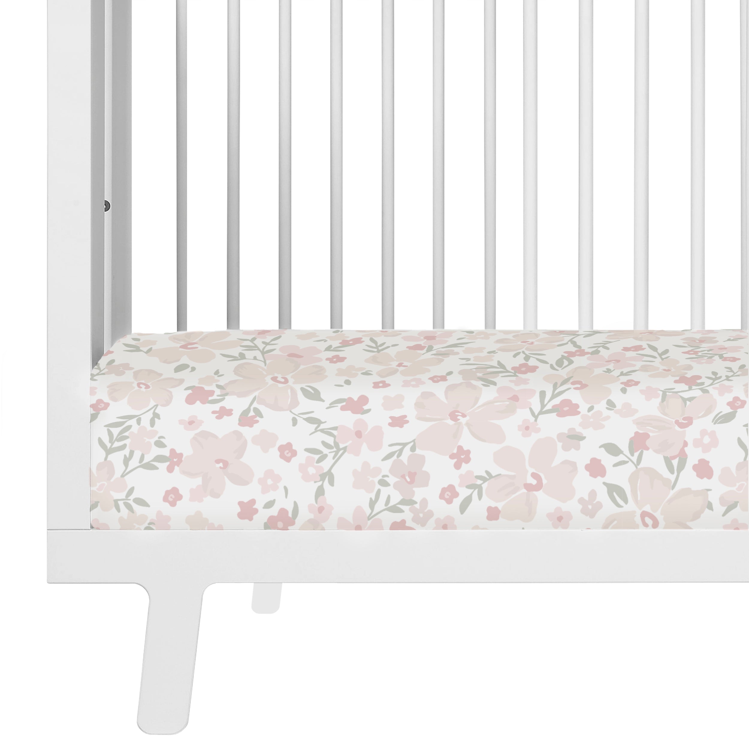 Organic Crib Sheet - Blossom - Makemake Organics