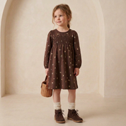 Organic Smocked Sundress - Birch - Makemake Organics