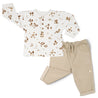 Organic Tee and Corduroy Pant Set - Oat - Makemake Organics