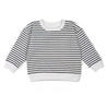 Organic Fleece Sweatshirt - Black Stripes - Makemake Organics