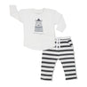 Organic Long Sleeve Tee & Pant Set - Hello You - Makemake Organics