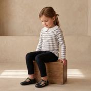 Organic Ruffle Collar Top & Leggings Set - Harlequin