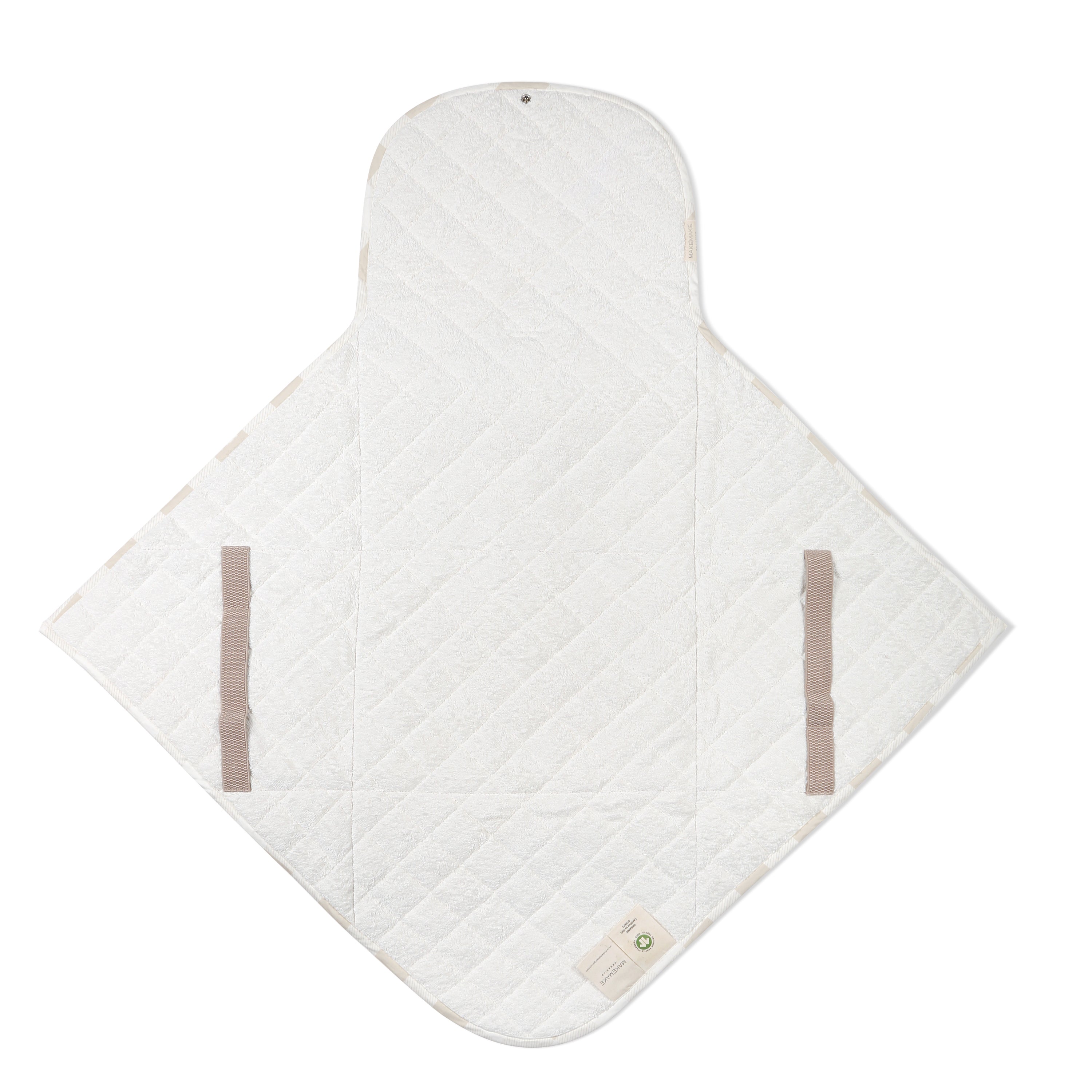 Organic Portable Changing Mat - Plaid Oat - Makemake Organics