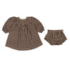 Organic Smocked Dress - Houndstooth - Makemake Organics