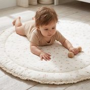 Organic Cotton Quilted Play Mat - Bloom - Makemake Organics