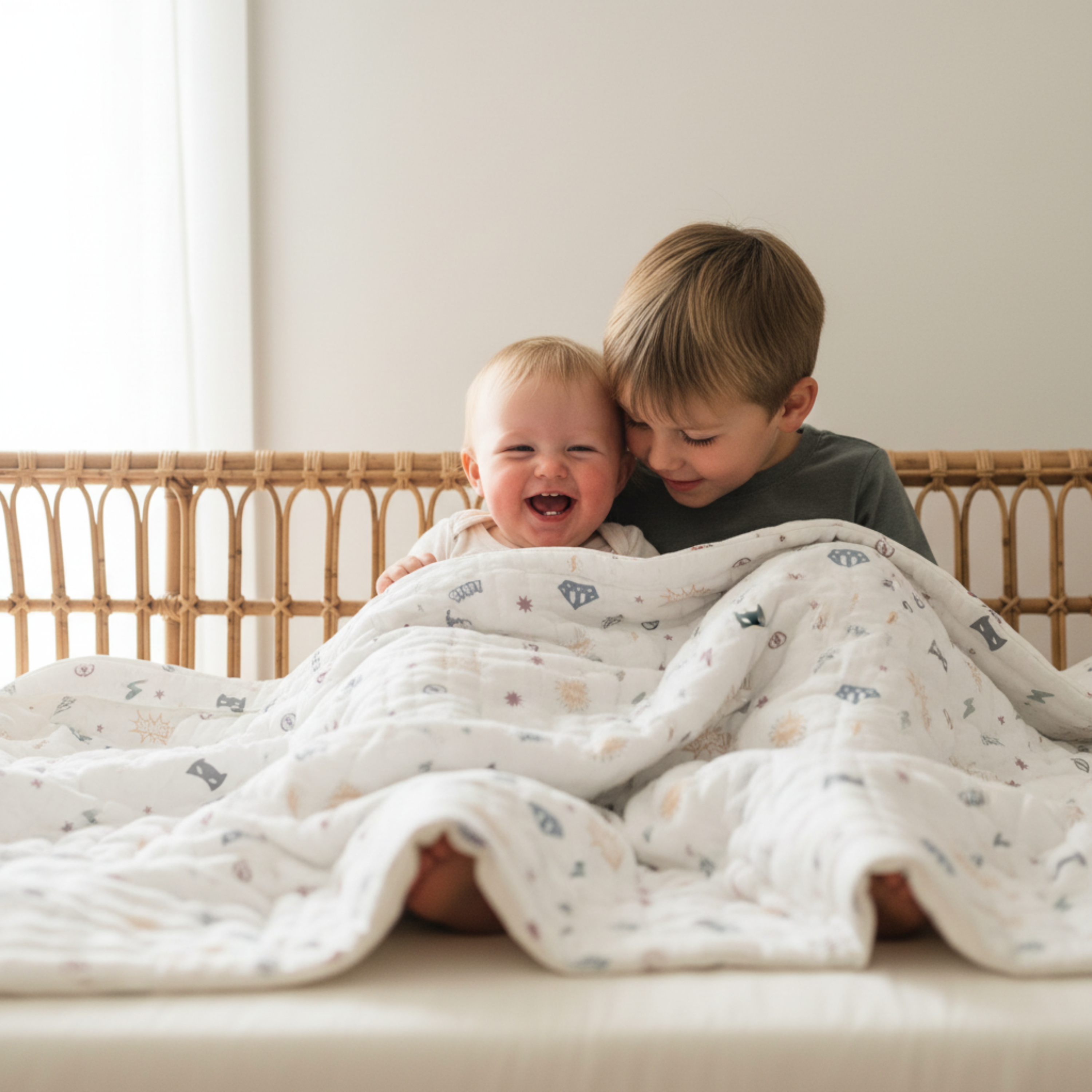 Organic Kids Quilt - Mighty Heros (Open Box) - Makemake Organics