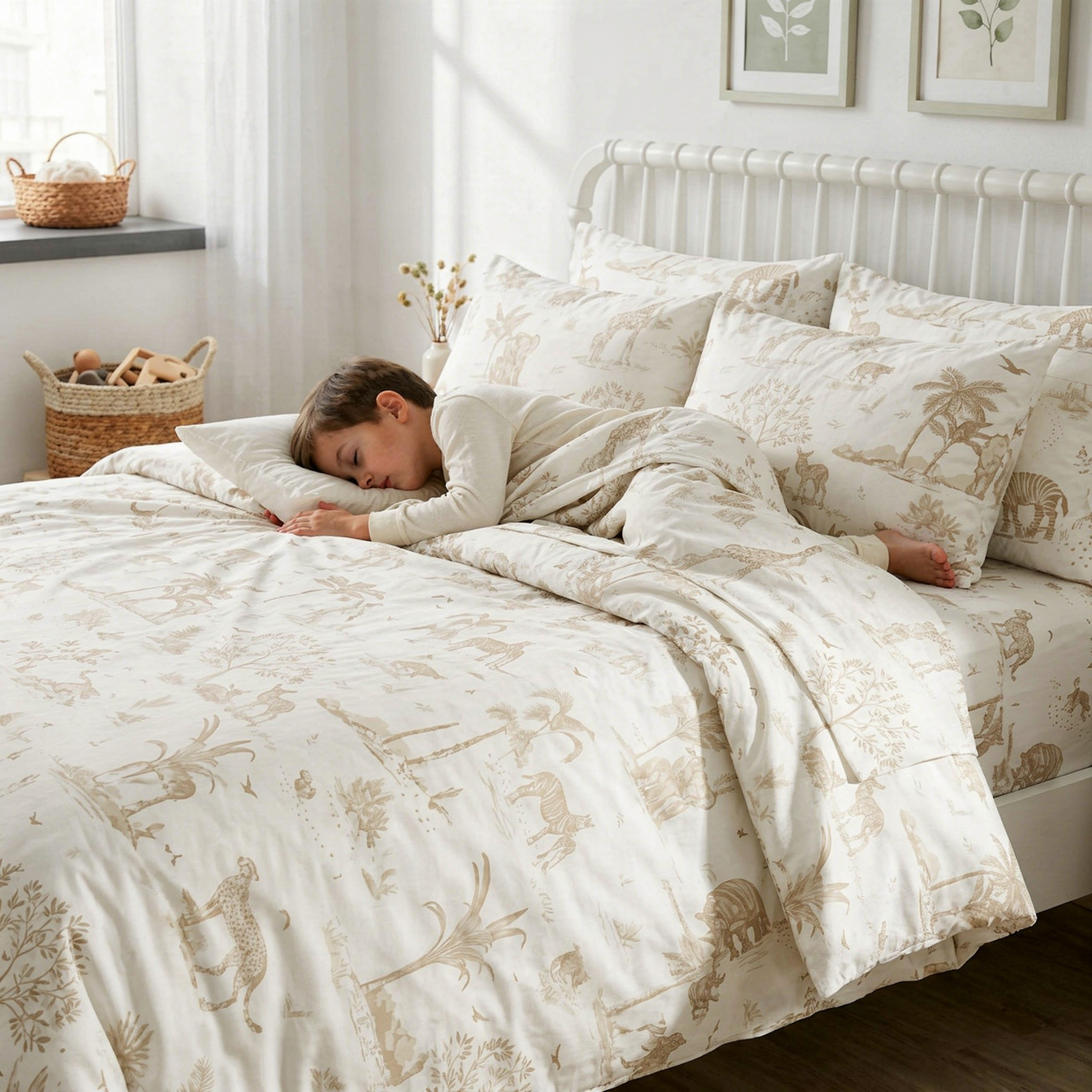 Organic Duvet Cover - Safari - Makemake Organics