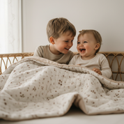 Organic Kids Quilt - Bloom & Pecan - Makemake Organics