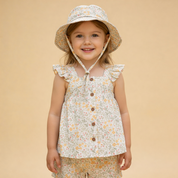 Organic Bucket Sun Hat - Bloomfield - Makemake Organics