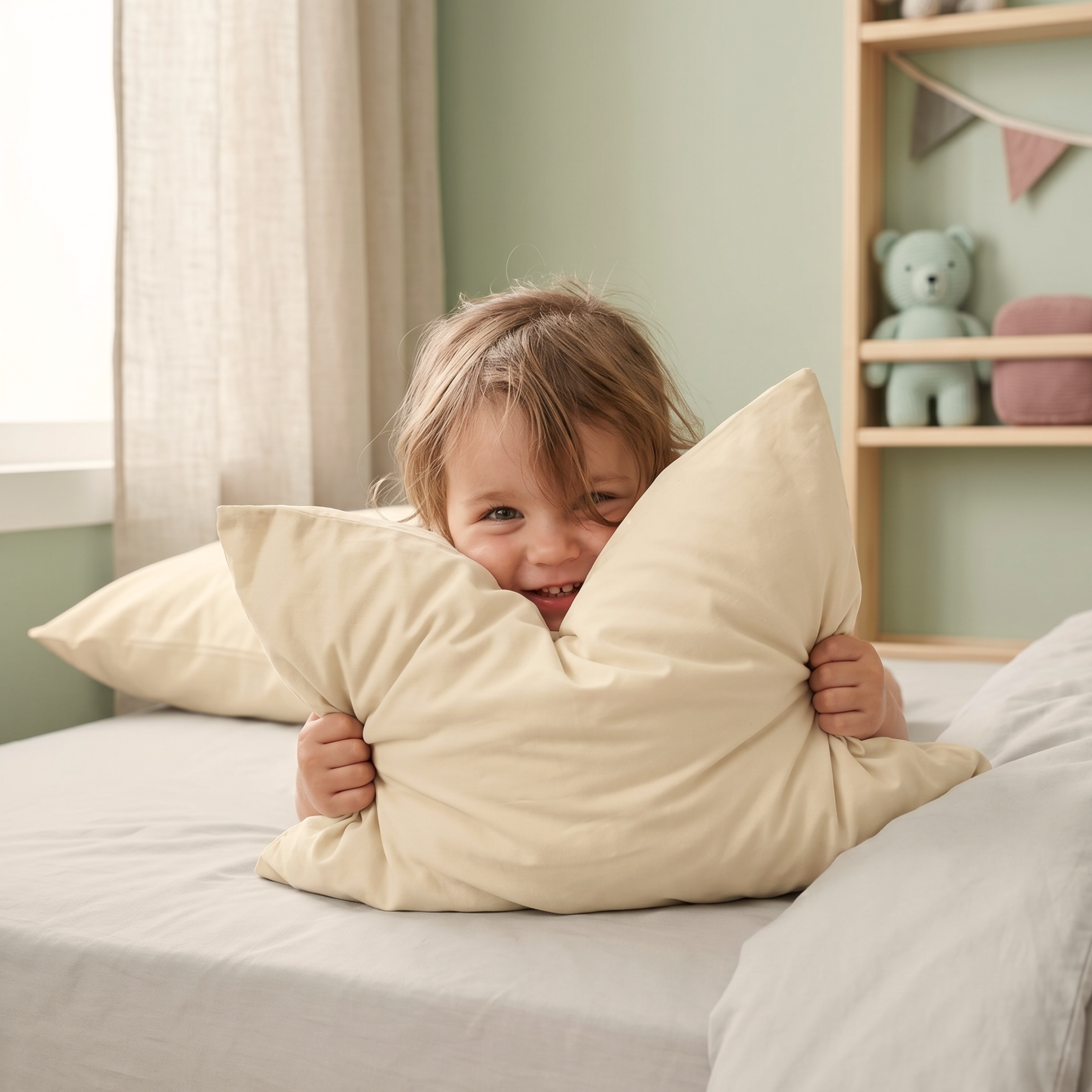Organic Toddler Pillowcase - Oat - Makemake Organics