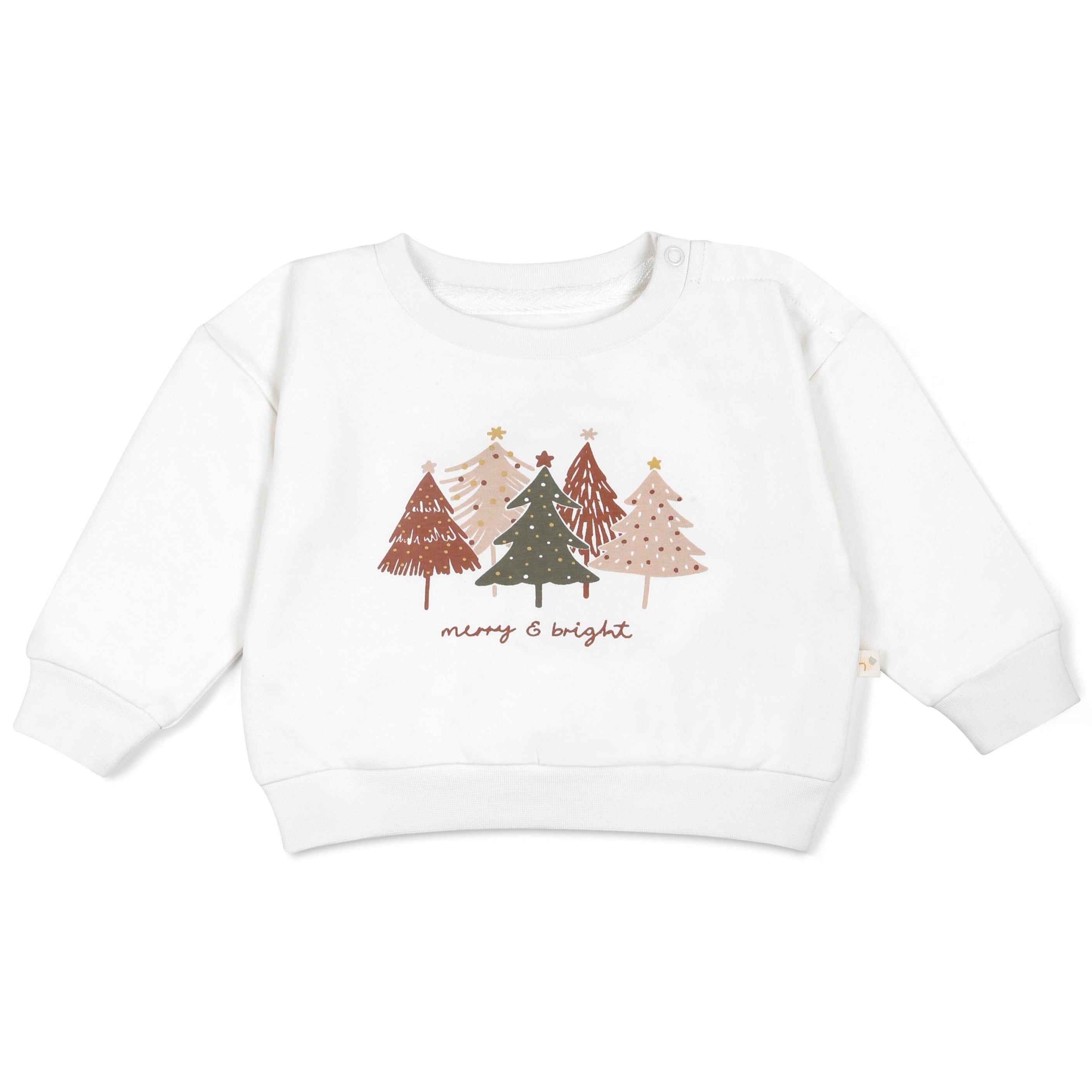 Organic Fleece Sweatshirt - Merry & Bright - Makemake Organics