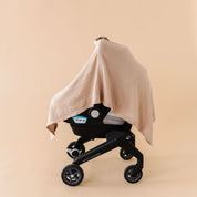 Organic Nursing Shawl Cover - Sand - Makemake Organics