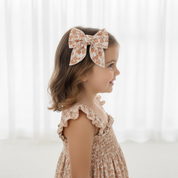 Organic Hair Bow Clip - Sienna - Makemake Organics