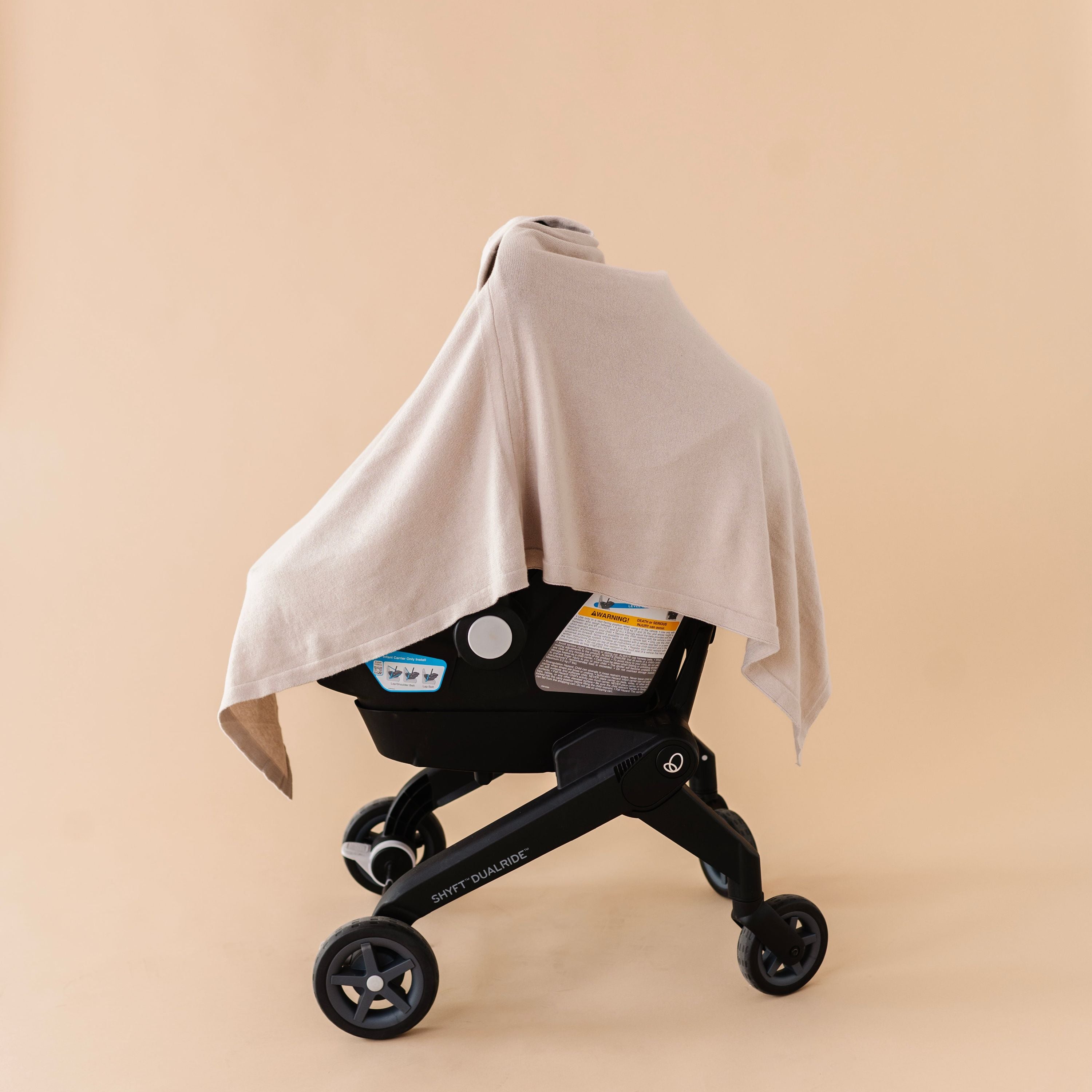 Organic Nursing Shawl Cover - Beige (Open Box) - Makemake Organics