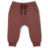 Organic Fleece Jogger Pants - Plum - Makemake Organics