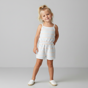 Organic Tank Romper - Cabana Stripes - Makemake Organics