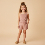 Organic Tank Romper - Clay - Makemake Organics