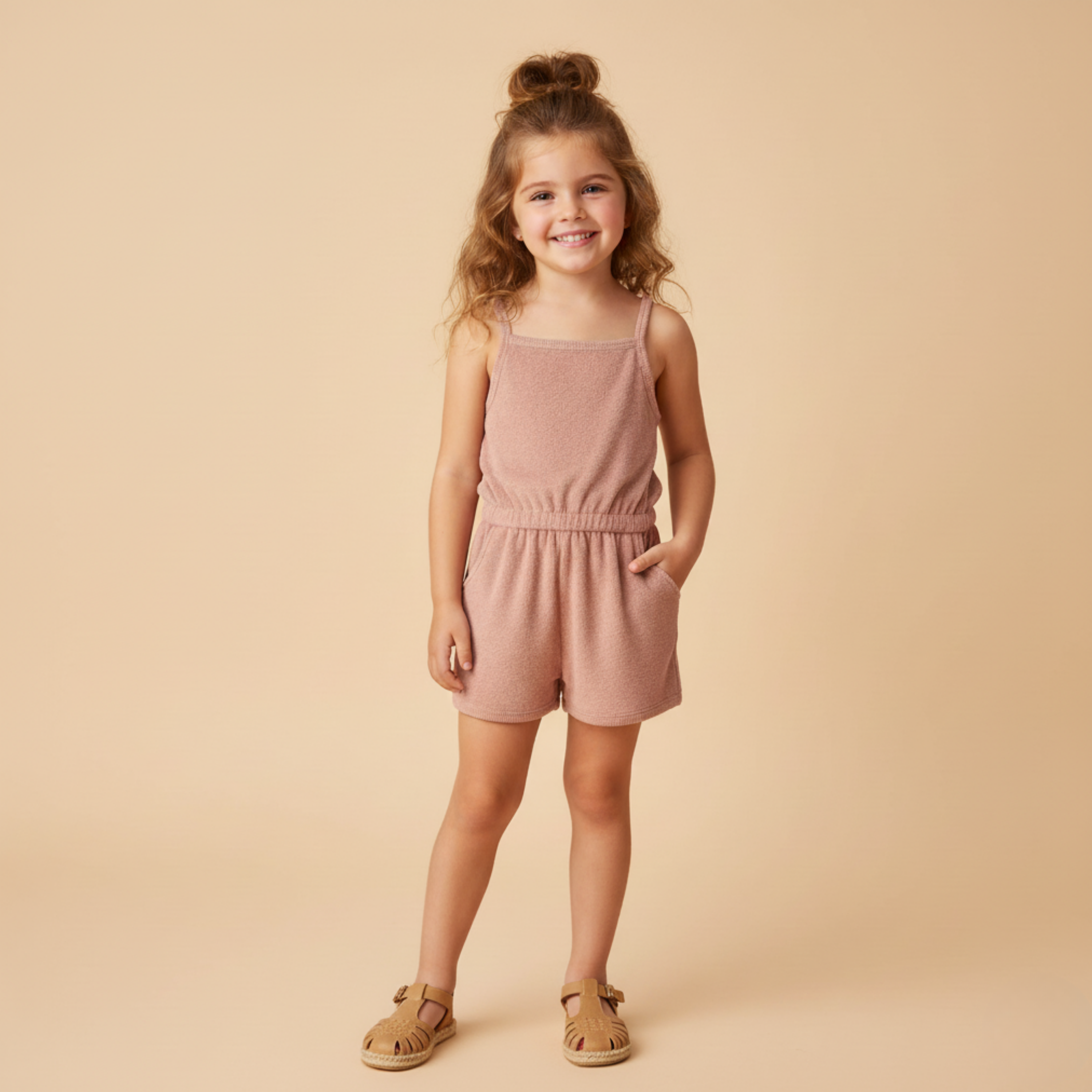 Organic Tank Romper - Clay - Makemake Organics