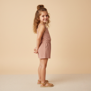Organic Tank Romper - Clay - Makemake Organics