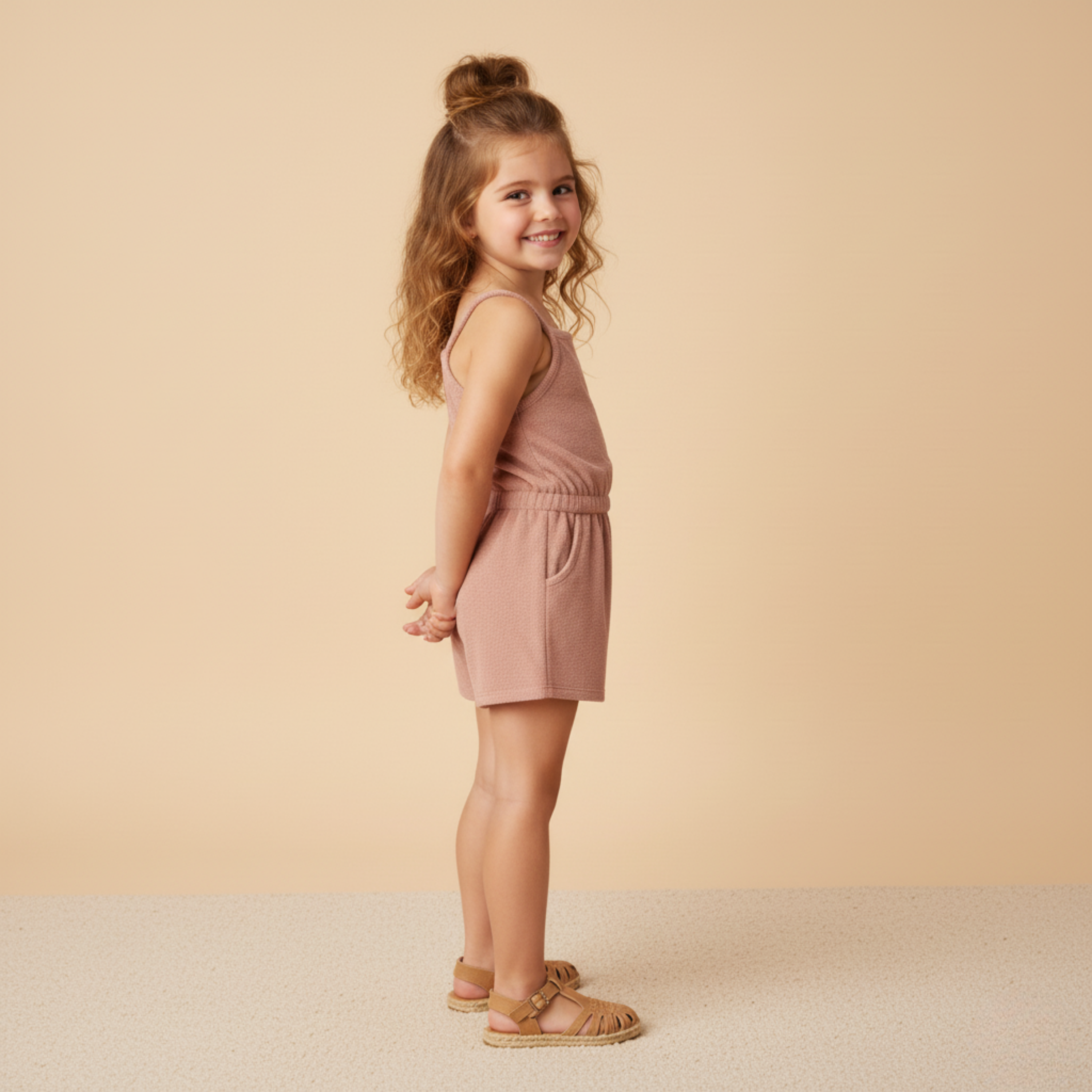 Organic Tank Romper - Clay - Makemake Organics