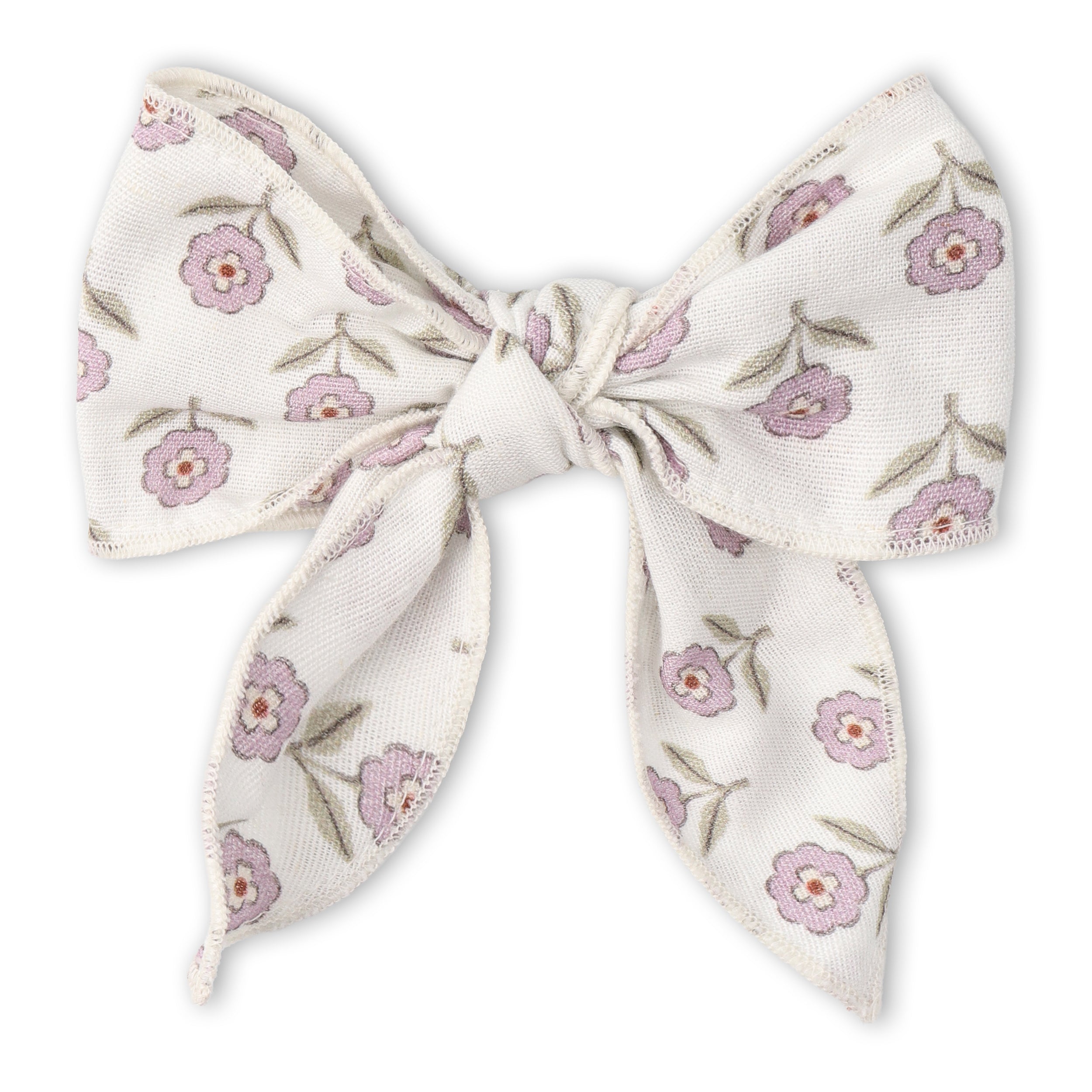 Organic Hair Bow Clip - Lavender - Makemake Organics