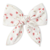 Organic Hair Bow Clip - Pink  Bloom - Makemake Organics