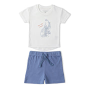 Organic Graphic Tee & Shorts Set - New York - Makemake Organics
