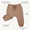 Organic Fleece Jogger Pants - Taupe - Makemake Organics