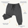 Organic Fleece Jogger Pants - Slate - Makemake Organics