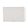 Organic Portable Changing Mat - Beige Stripes - Makemake Organics