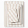 Organic Cotton Sheet Set - Beige Stripes - Makemake Organics