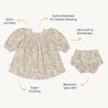 Organic Smocked Dress - Gardenia - Makemake Organics