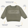 Organic Fleece Sweatshirt - Fa La La - Makemake Organics