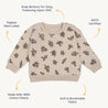 Organic Fleece Sweatshirt - Posy - Makemake Organics