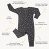 Organic Button Romper - Tribe - Makemake Organics