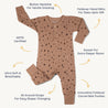 Organic Button Romper - Starstruck - Makemake Organics