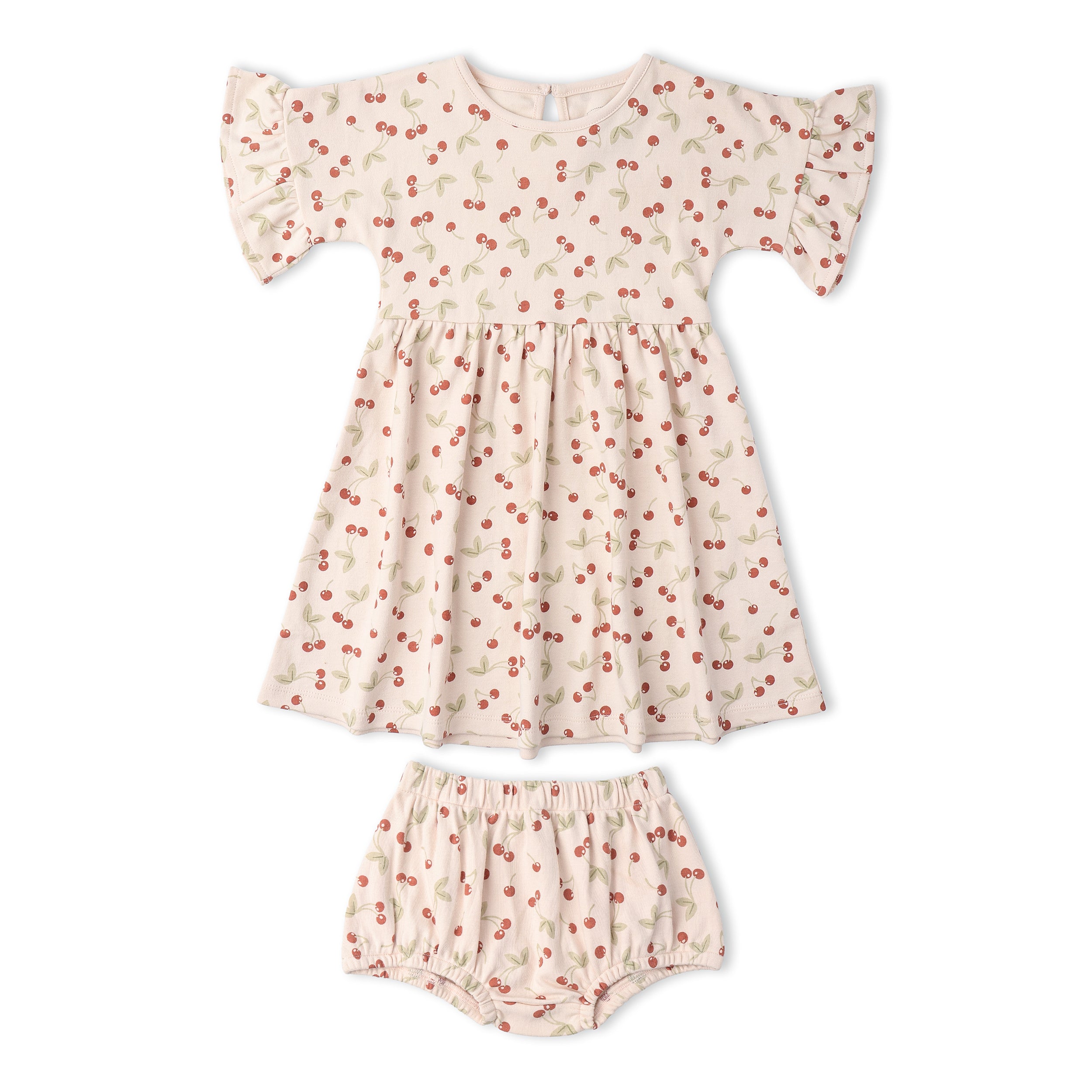 Organic Dolman Sleeve Dress - Cherry - Makemake Organics