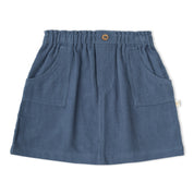 Organic Corduroy Skirt - Navy