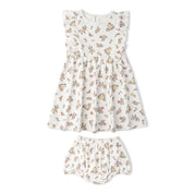Organic Flutter Dress - Meadow - Makemake Organics