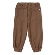 Organic Twill Joggers Pants - Brown
