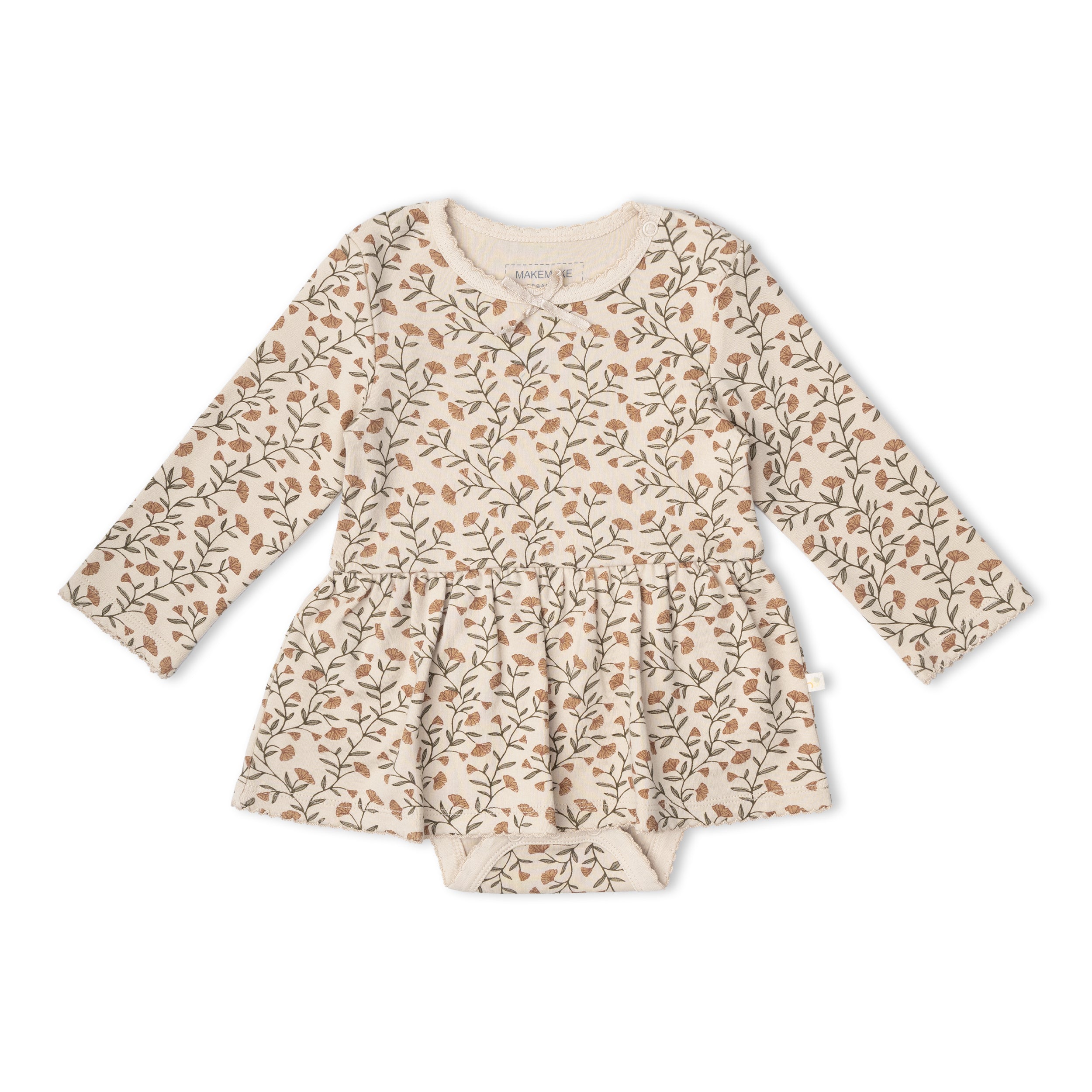 Organic Bodysuit Dress & Leggings Set - Rustbloom