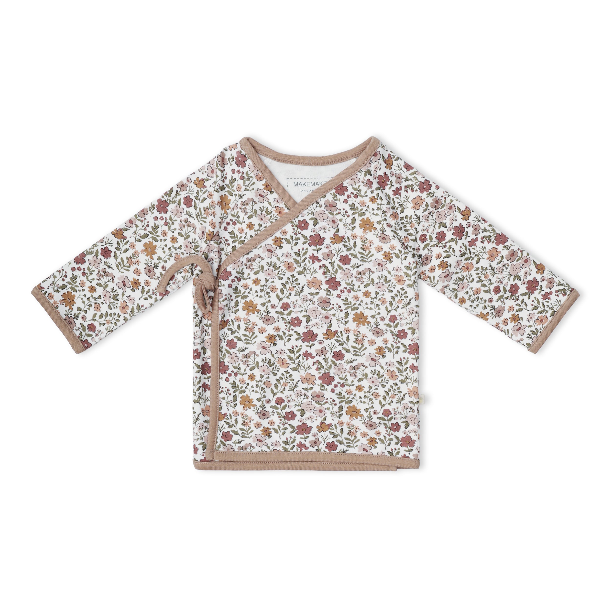 Organic Kimono Top & Footed Pants Set - Woodland Sprig