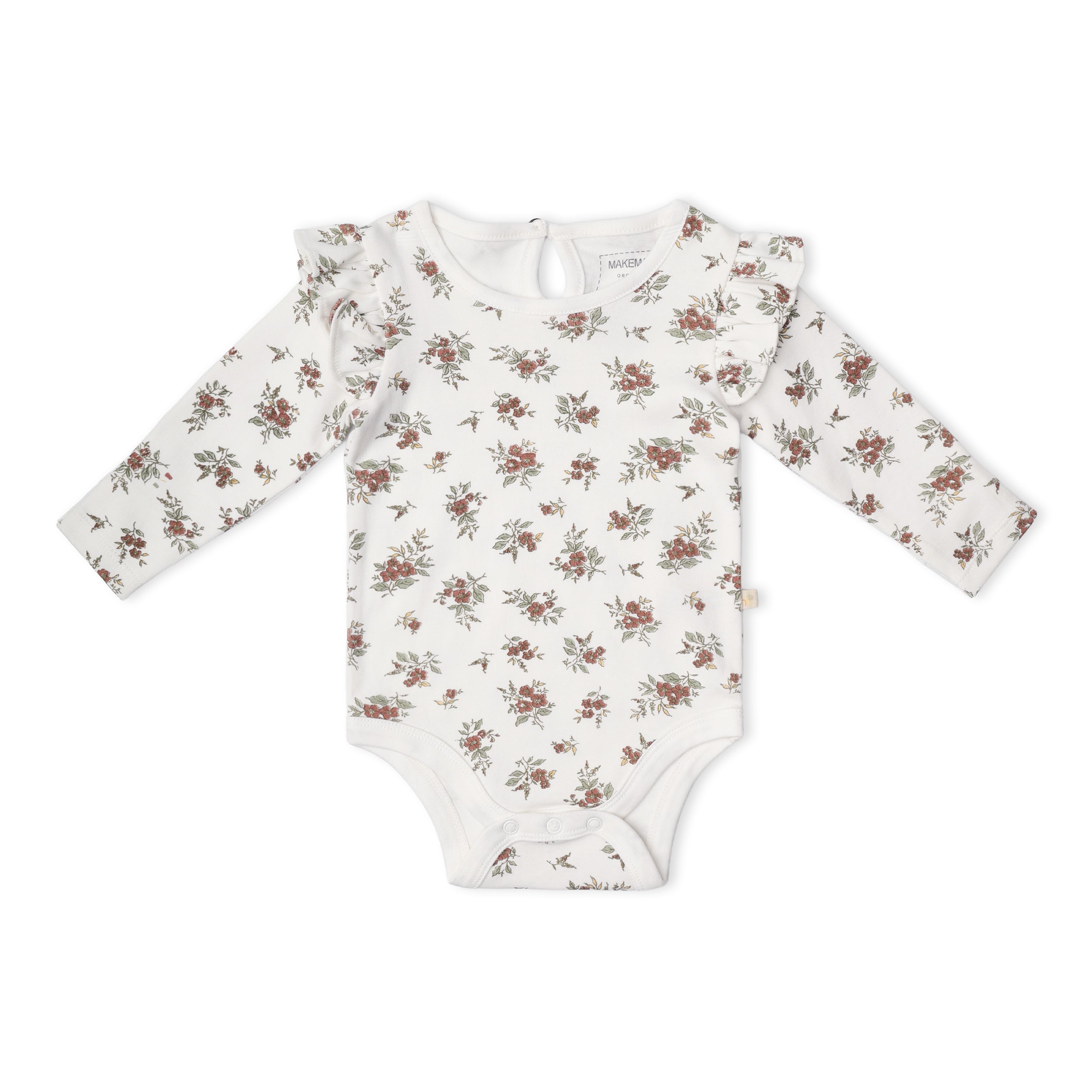 Organic Ruffle Bodysuit & Pants Set - Winter Berry
