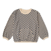Organic Tee & Pant Slouch Set - Midnight Check