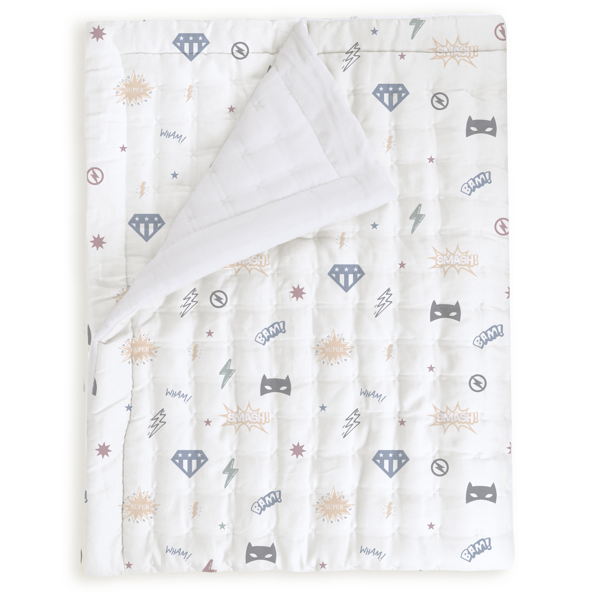 Organic Kids Quilt - Mighty Heros - Makemake Organics