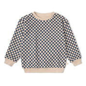 Organic Fleece Sweatshirt - Midnight Check