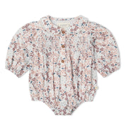 Organic Smocked Long Sleeve Bubble Romper - Wild Sprig